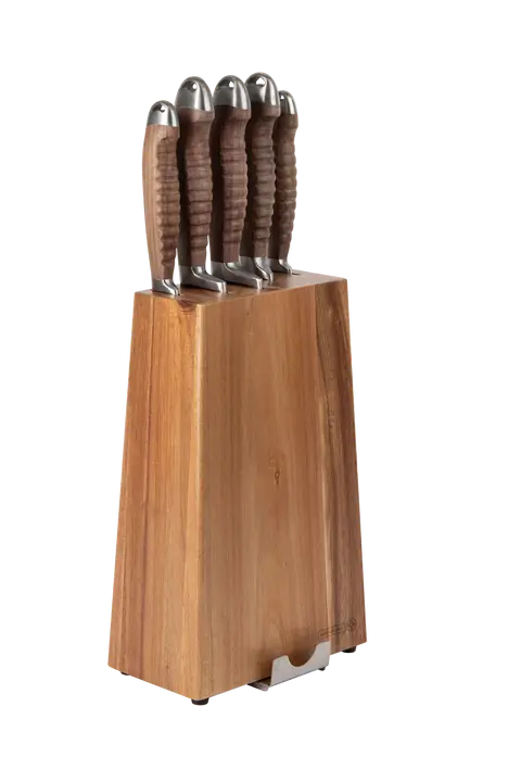 Mundial 3300-6 Knife Block Set With Wood Block Nobilis Series 6-Piece 3.webp