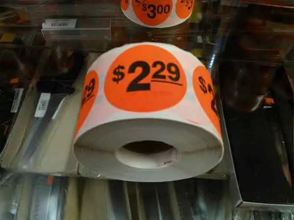 $2.29 Round Label Sticker - Orange
