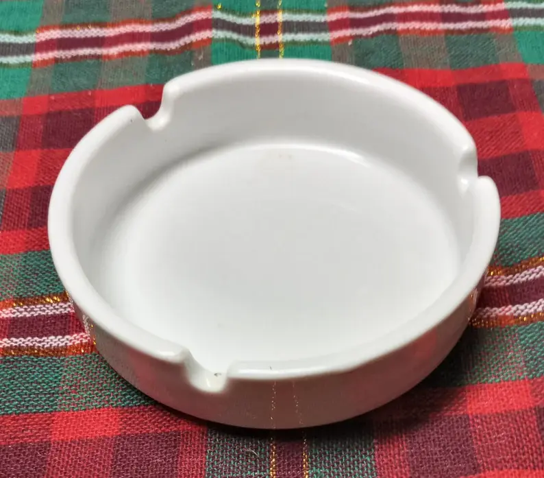 CAC China AST-4 Ashtray European White 4.5"