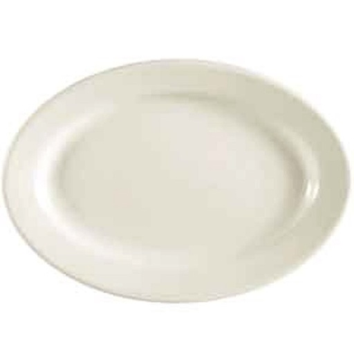 CAC China REC-14 12.5 Inch White Oval Platter