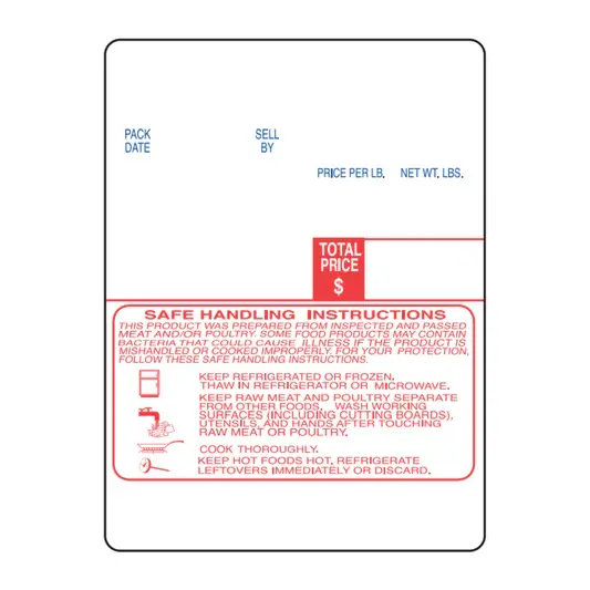 DIGI 60mm X 95mm Blank Scale Label