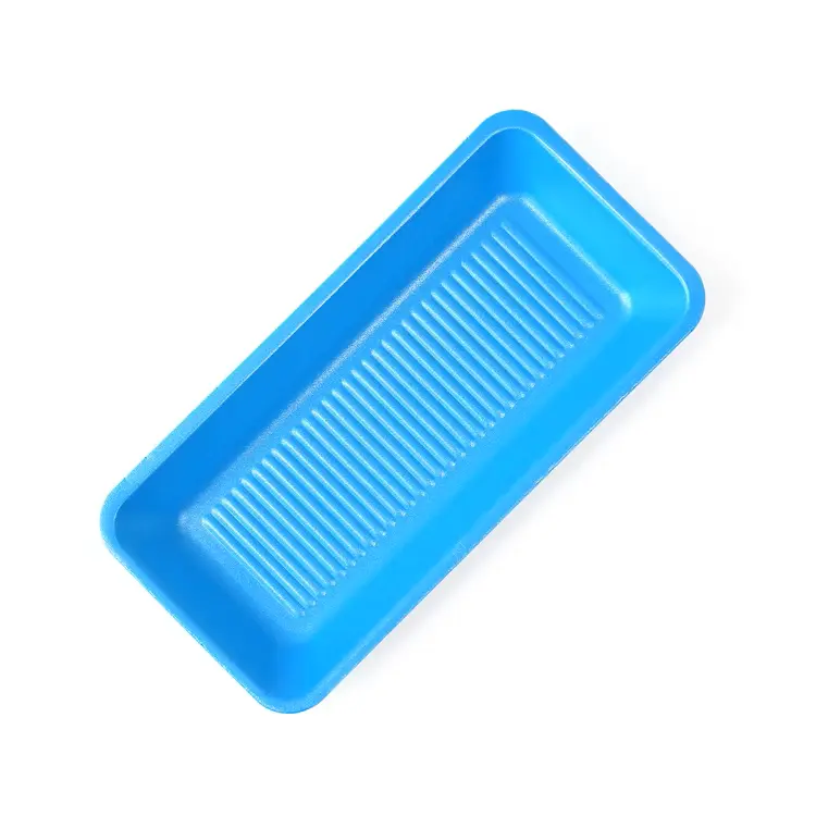 Genpak 1007S #7S Supermarket Food Tray Blue