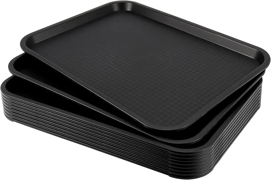 Genpak 1010S #10S Supermarket Food Tray Black
