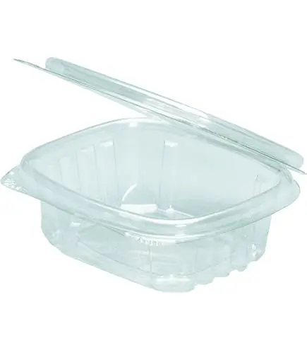 Genpak AD08 8 Oz Clear Hinged Deli Container