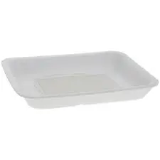 Genpak TR03P #3P Heavy Supermarket Food Tray White