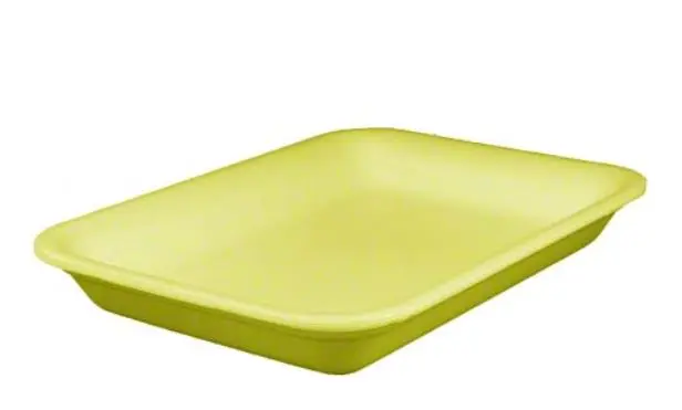 Genpak TR03P #3P Heavy Supermarket Food Tray Yellow