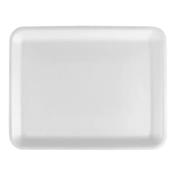 Genpak TR04P #4P Heavy Supermarket Food Tray White