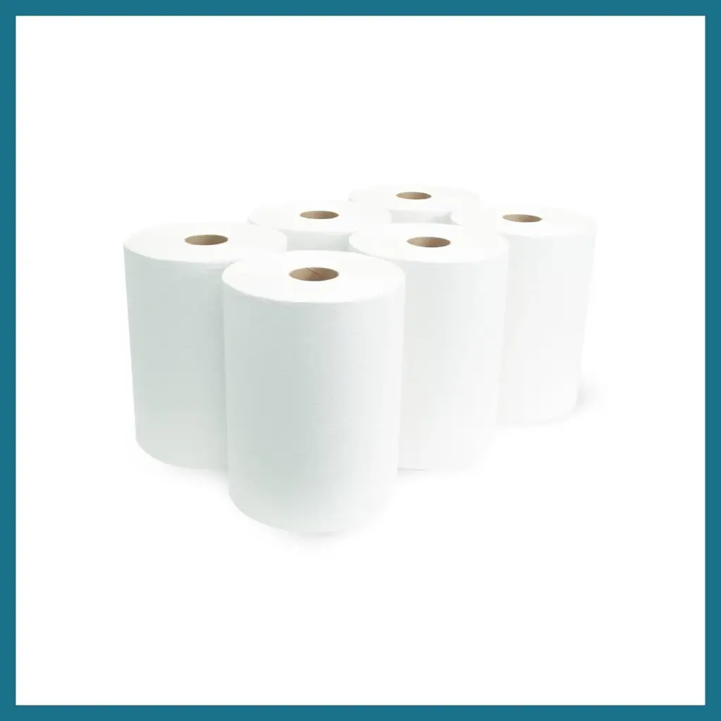 Hardwound Hand Roll Towel White 10" X 800'