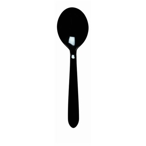 Heavy-Weight Black Plastic Soup Spoon