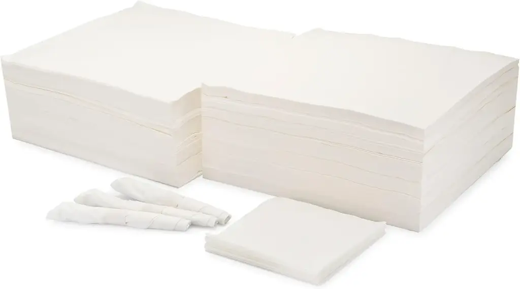 Hoffmasster 120051 Dinner Napkin 17" X 17" White 1/8 Fold