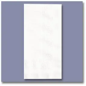Hoffmasster 120051 Dinner Napkin 17" X 17" White 1/8 Fold