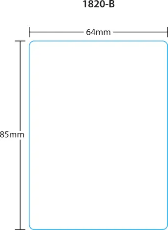 Ishida 64mm X 85mm Blank Label for Ishida Scales