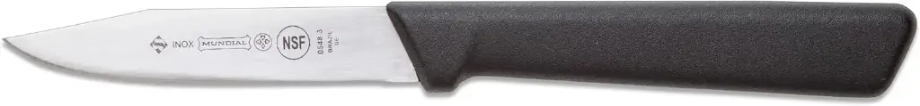 Mundial 0548-3 3" Paring Knife Black Plastic Handle