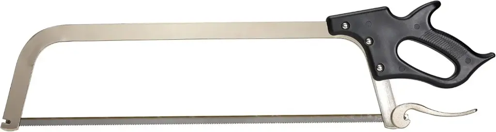 Nickel Chrome Plated Meat Saw 25" with Black Plastic Handle