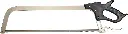 Nickel Chrome Plated Meat Saw 25" with Black Plastic Handle