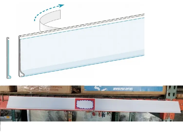 Price Holder for Rack 3.5" x 48" White