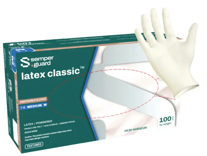 Sempermed INDPS 102 Powdered Latex Glove Small 3.2 Mil