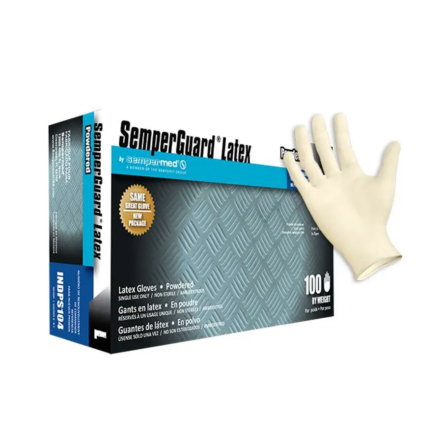 Sempermed INDPS 103 Powdered Latex Glove Medium 3.2 Mil