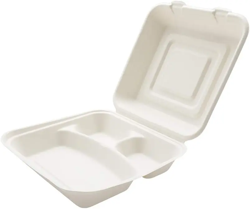 To Go Box Extra Large 3 Compartment 10.3X9.5X3.5