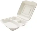 To Go Box Extra Large 3 Compartment 10.3X9.5X3.5