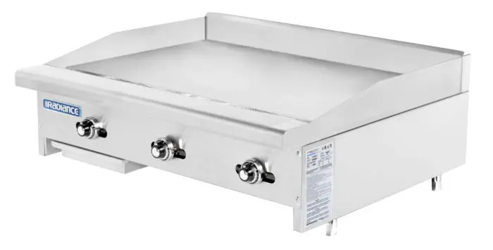 Turbo Air TATG-48 48" Countertop Radiance Thermostatically Controlled Stainless Steel Gas Griddle