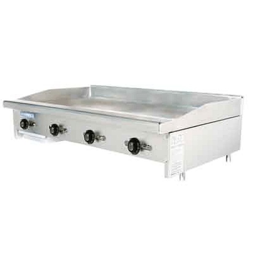 Turbo Air TATG-48 48" Countertop Radiance Thermostatically Controlled Stainless Steel Gas Griddle
