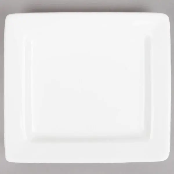 Tuxton BWH-0603 Bright White Square China Plate