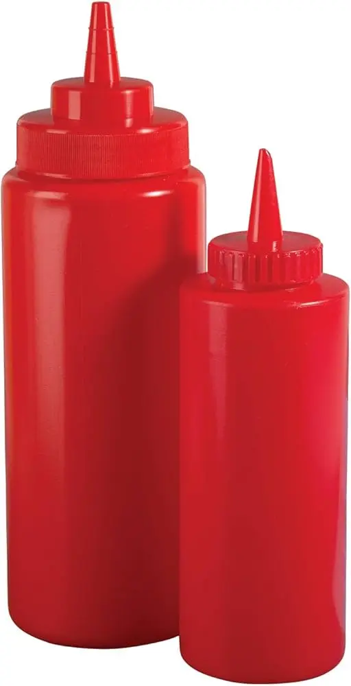 UPDATE SBC-24R 24 Oz Red Condiment Squeeze Bottle