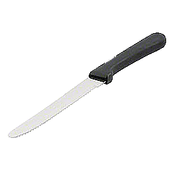 UPDATE SK-20P 5" Round Tip Steak Knife Black Handle