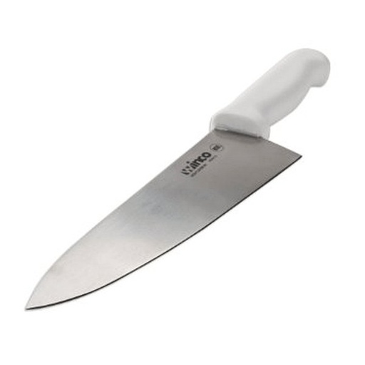 WINCO KWH-7 10" Cook Knife White Handle
