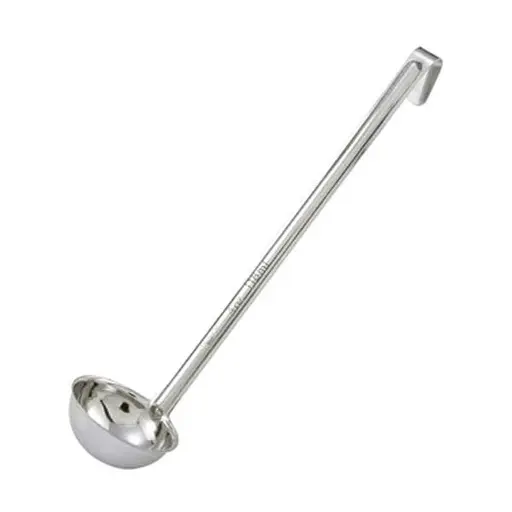 WINCO LDI-4 4 Oz One-Piece Stainless Steel Ladle