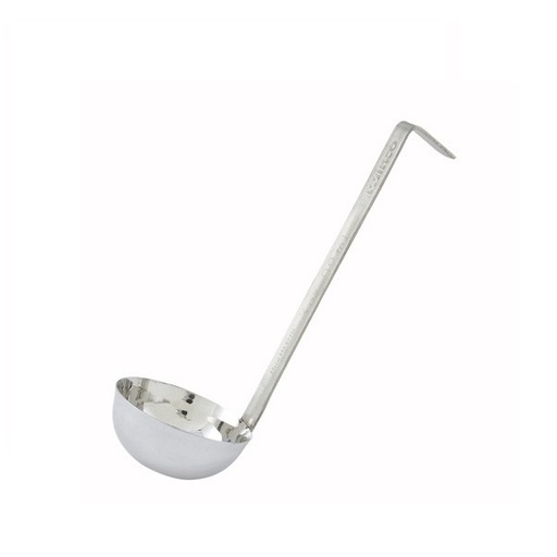WINCO LDS-2 2 Oz Two-Piece Short Stainless Steel Ladle
