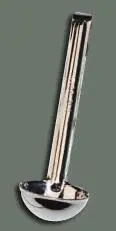 WINCO LDS-2 2 Oz Two-Piece Short Stainless Steel Ladle