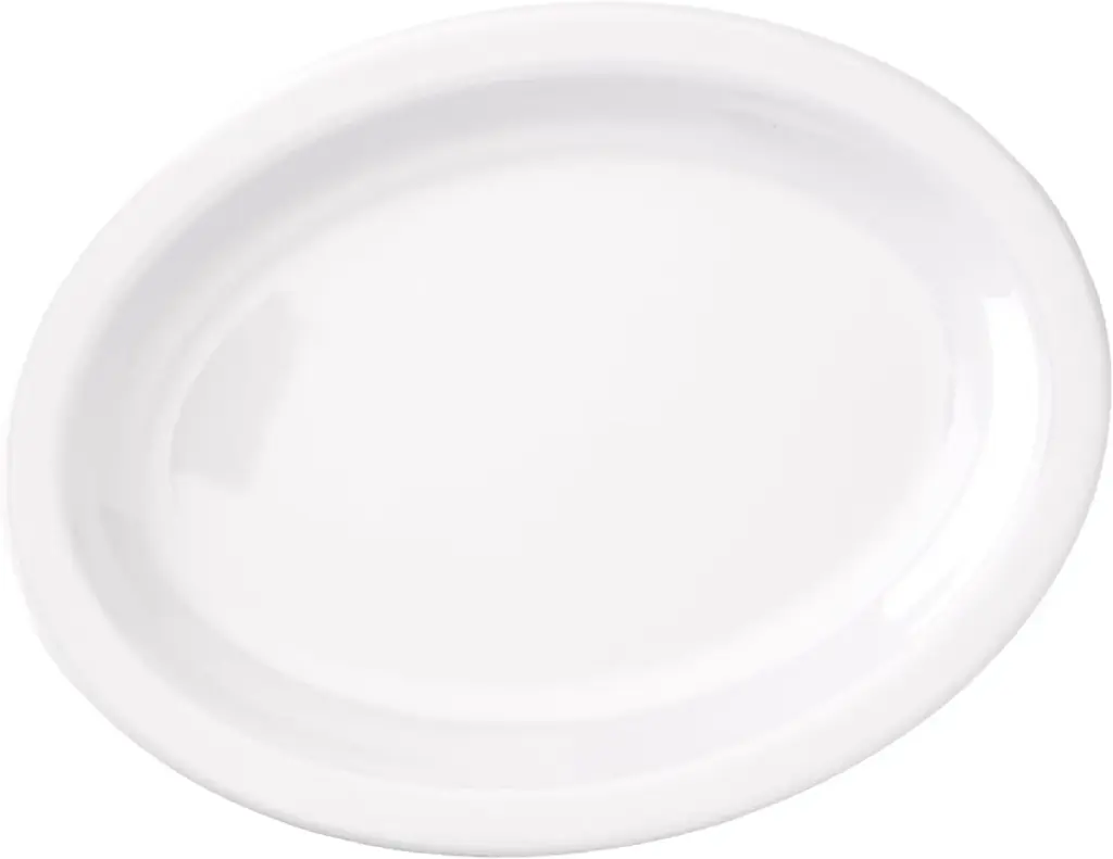 WINCO MMPO-96W Oval Platter 9" White