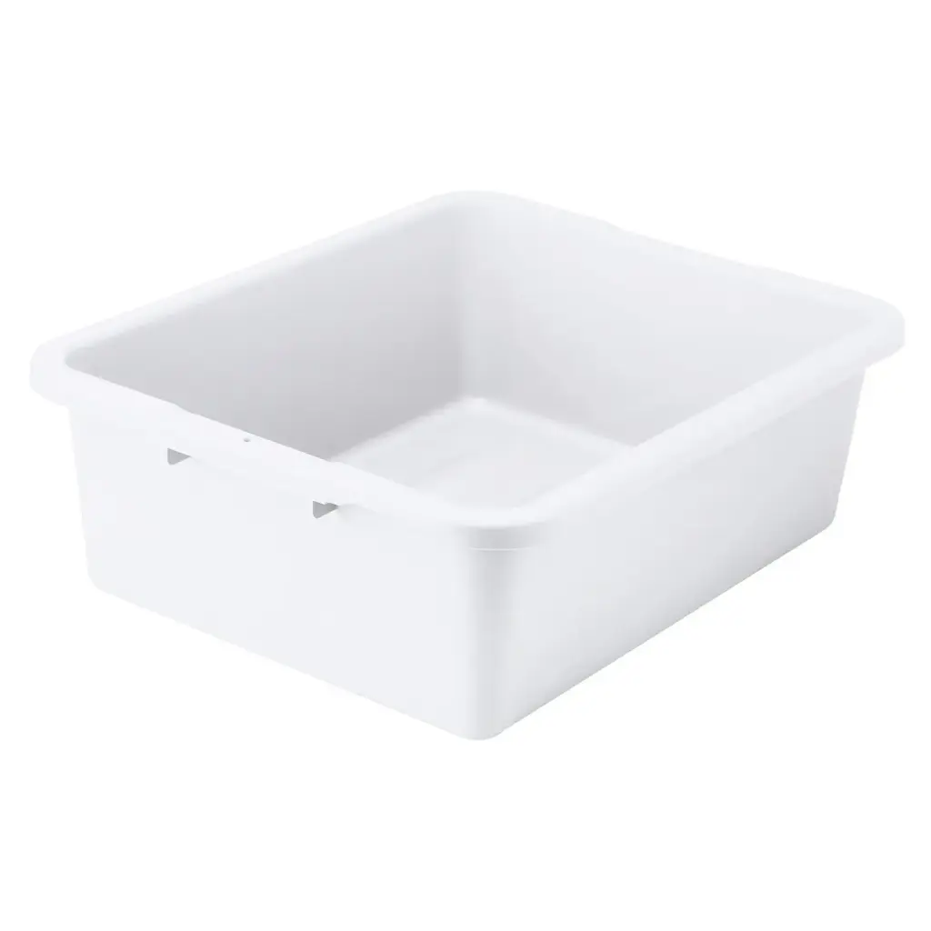 WINCO PL-7W Tote Box White 15.5" x 21" x 7"