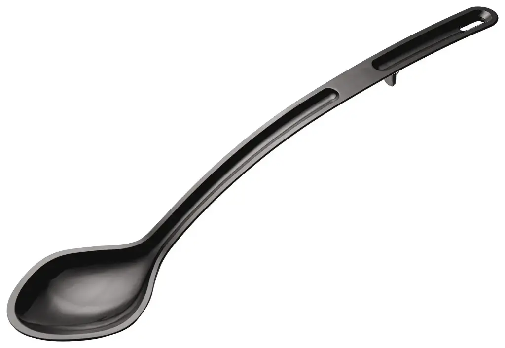 WINCO PSS-15K 15" Black Polycarbonate Serving Spoon