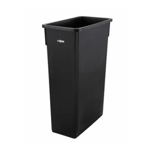 WINCO PTC-23K Garbage Can Slender Black, 23 Gal