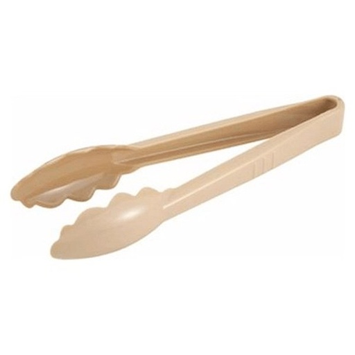WINCO PUT-9B 9" Polycarbonate Utility Tongs, Beige