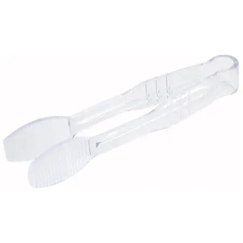 WINCO PUTF-6C 6" Clear Polycarbonate Flat Tongs