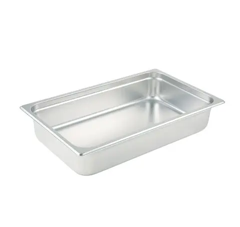 WINCO SPJL-104 14.5 qt SOLID Stainless Food Pan