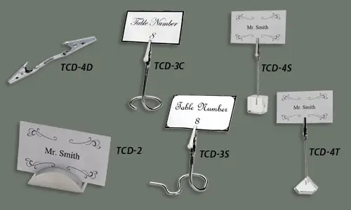 WINCO TCD-4D Table Sign Clip, Double Sided