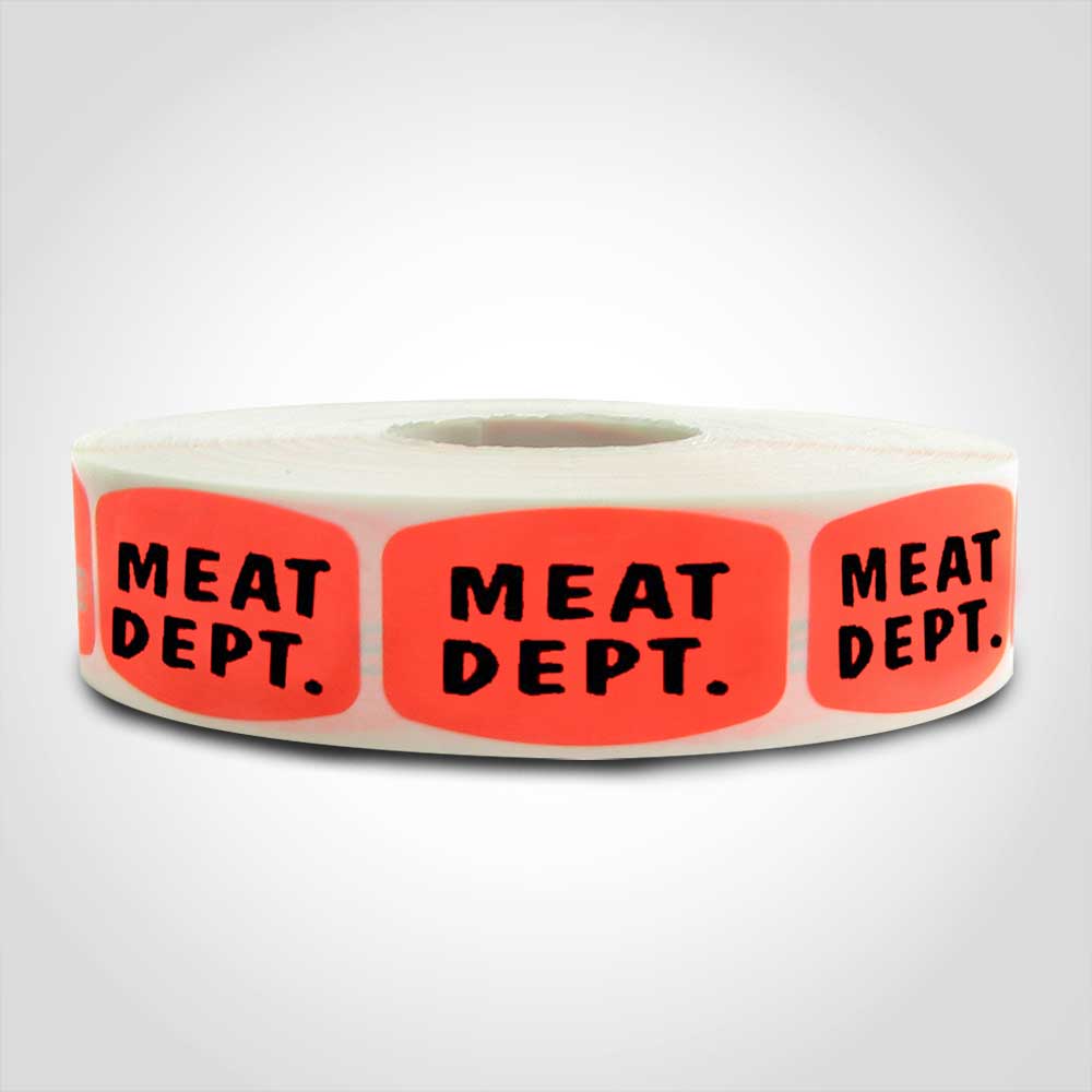 " MEAT" Printed Round Sticker Label