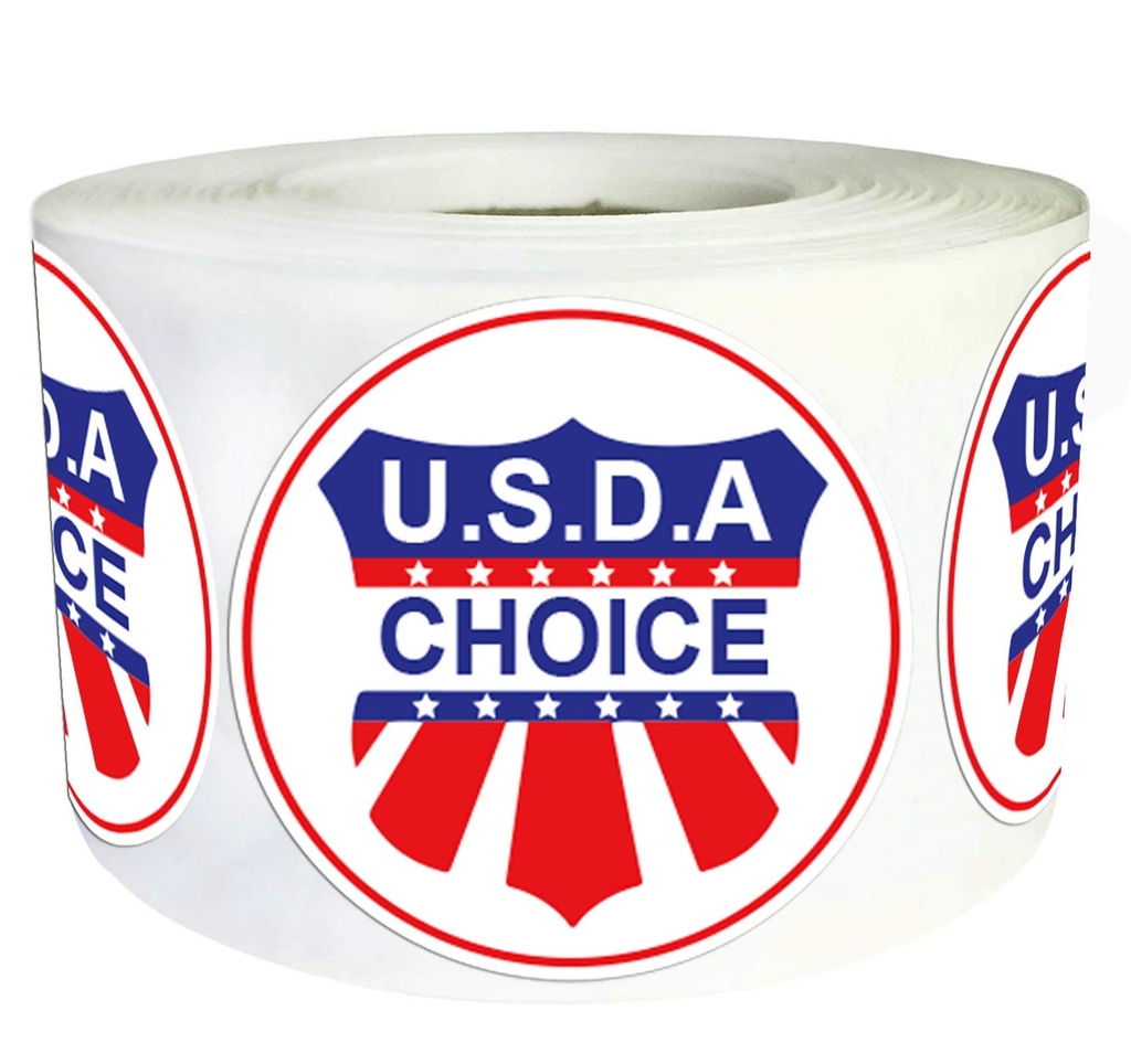 "USDA CHOICE Grade" Sticker Label