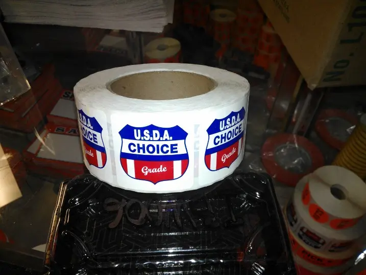 "USDA CHOICE Grade" Sticker Label