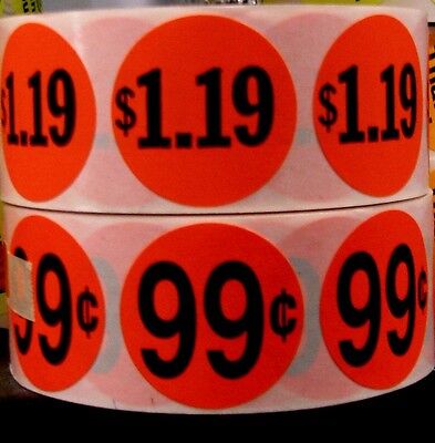$1.19 Round Label Sticker - Orange