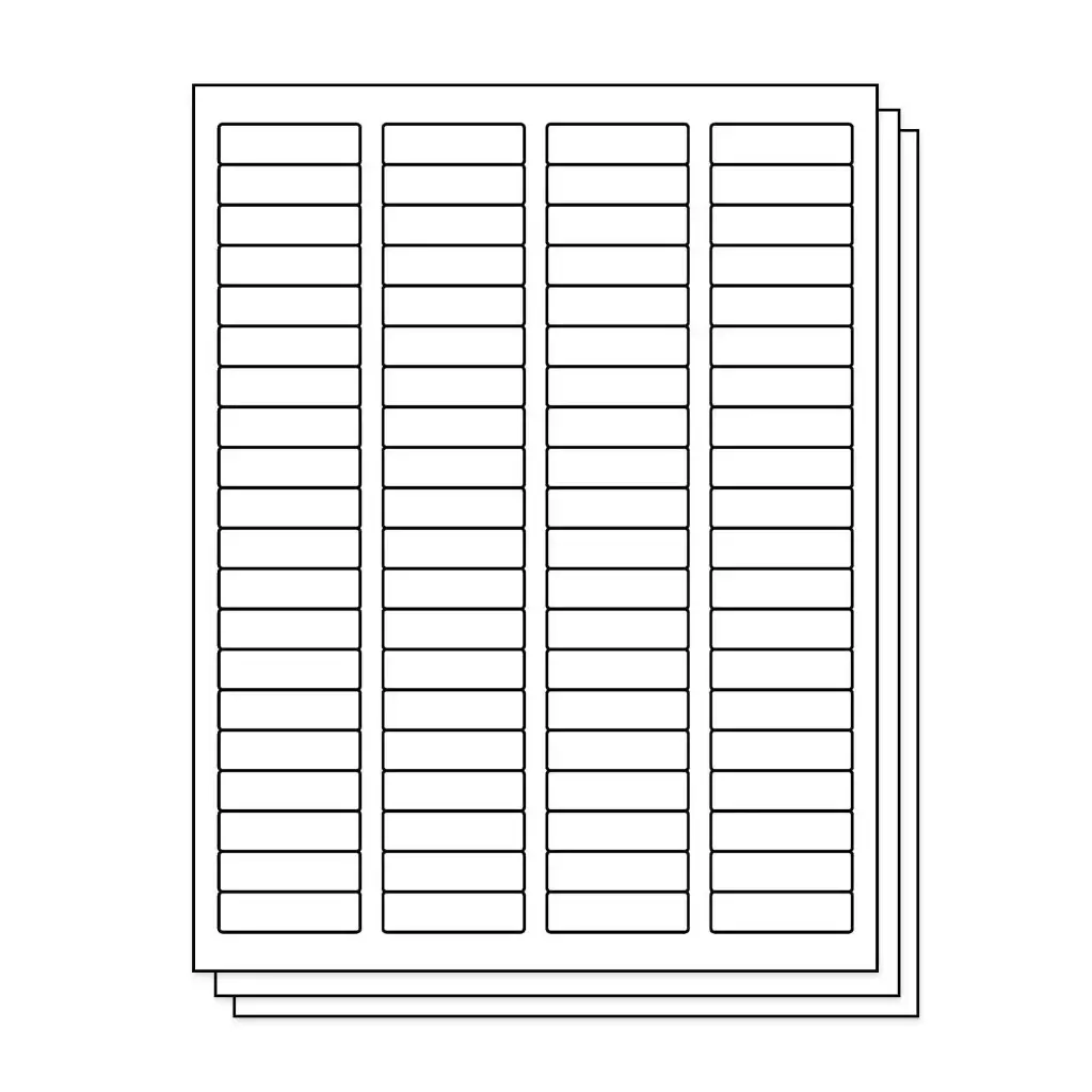 1.75 X 0.5 Inch White Blank Paper Permanent Label