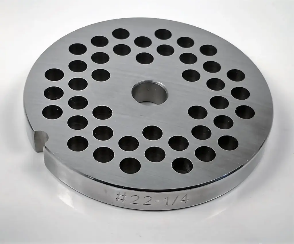 1/4" Meat Grinder Plate #22 Double Cut