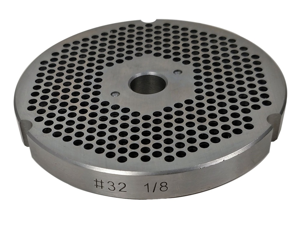 1/8" Meat Grinder Plate #32 Hard Steel