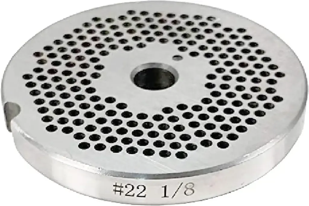 1/8" Stainless Steel Meat Grinder Plate #22 Double Cut