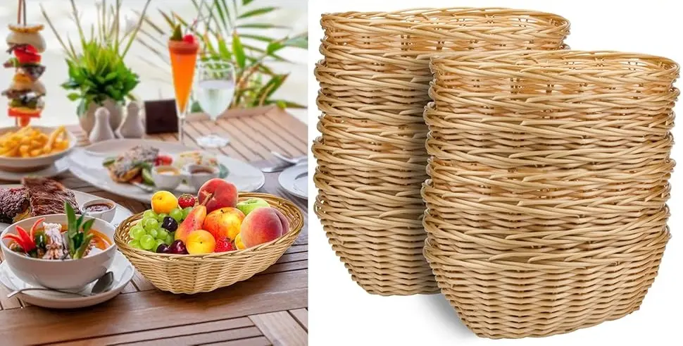 16" Oval Rattan Basket